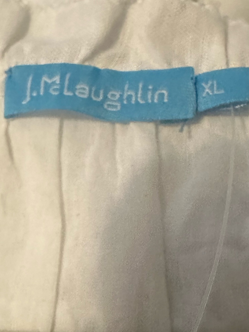 New J. McLaughlin Feminine Elena White Eyelet Maxi Dress Ruffle Sleeves Size XL - Picture 12 of 15